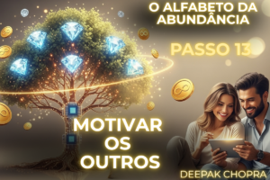 Zaira e Táric aplicando o Alfabeto da Abundância Passo 13 ao motivar e ajudar outros a ganharem dinheiro e prosperarem em rede na Academia Descobrindo Poderes.