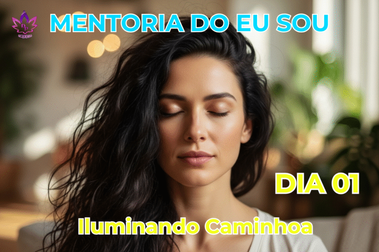 Decreto Eu Sou Dia 1 Mulher meditando para o Decreto Eu Sou Dia 01 (Mentoria Eu Sou - Iluminando Caminhos).