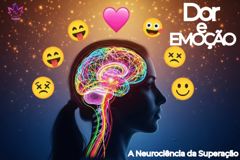 Mulher determinada em paisagem nebulosa transformando DOR E EMOÇÕES adversidade em crescimento (Neurociência da Resiliência)