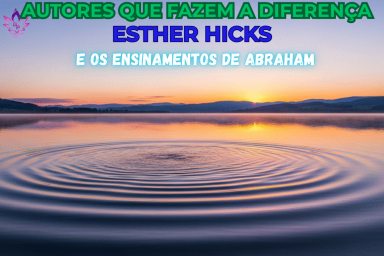 "Imagem conceitual representando a história de Esther Hicks e a canalização dos ensinamentos de Abraham sobre a Lei da Atração." Historia Abraham Hicks