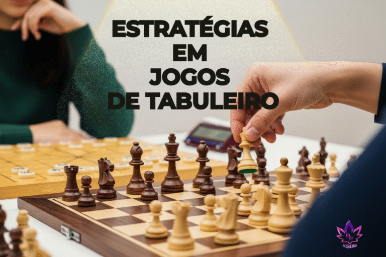 Mão aplicando estratégias em jogos de tabuleiro, com xadrez ocidental e xadrez chinês (xiangqi) na mesma mesa.