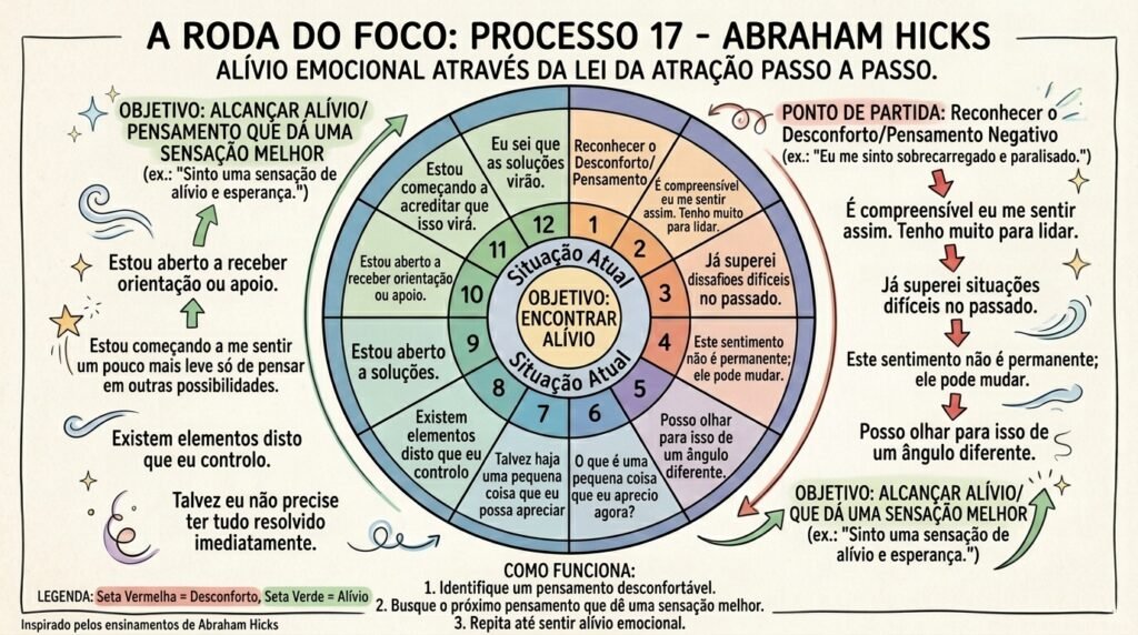 processo 17 abraham hicks roda do foco lei da atração passo a passo