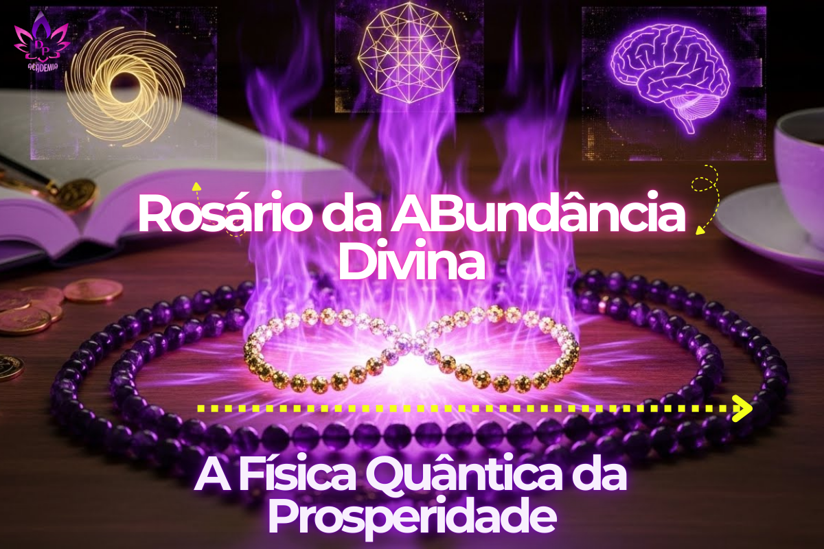 Aprenda o Rosário da Abundância Saint Germain para transmutar sua realidade financeira. Prática completa com áudio e a ciência da reprogramação mental agora.