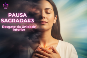 Mulher praticando a Pausa Sagrada para resgate da unidade interior e alívio da ansiedade extrema.