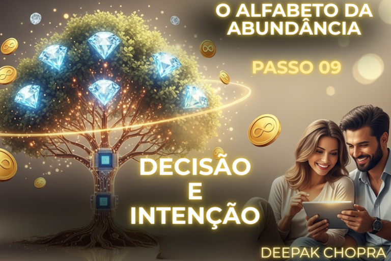 Alfabeto da Abundância Passo 09: Zaira e Táric praticando o protocolo da Estaca Quântica e a intenção inflexível com Deepak Chopra.
